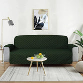 Cotton Quilted Sofa Runner - Sofa Coat (Green)